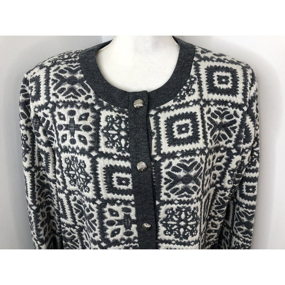 Stuart Alan Womens Blazer Size XL Gray Pucker Stretch Jacket Light Coat Cardigan